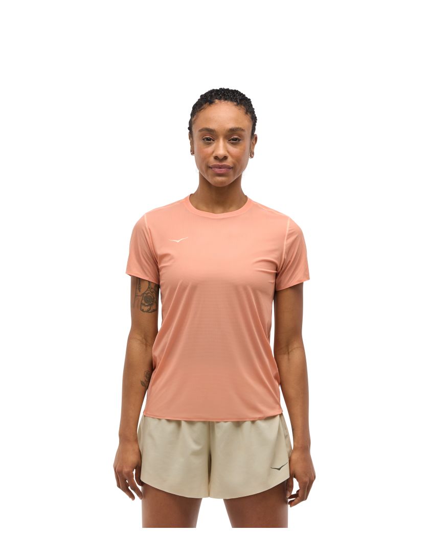 HOKA Airolite Run Short Sleeve : gris